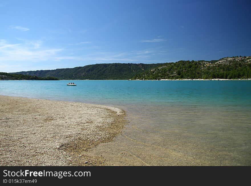 Holy lake in Provence near Verdon