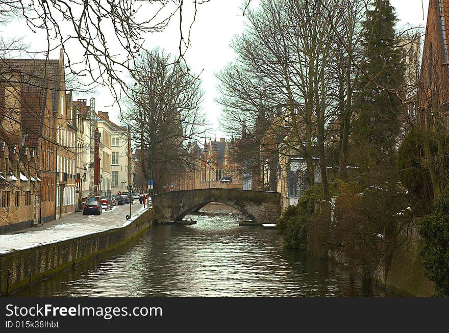 One of the typical channels of Bruges. One of the typical channels of Bruges.