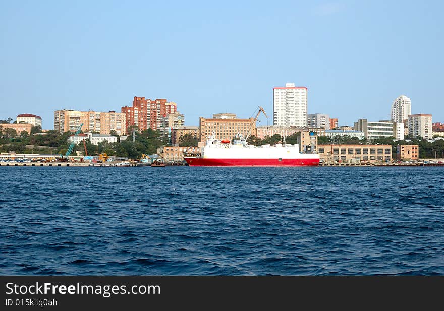 Sea scenery of Russian seaport - Vladivostok. Sea scenery of Russian seaport - Vladivostok.