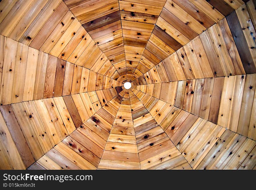 Gazebo Ceiling in a Spiderweb Pattern