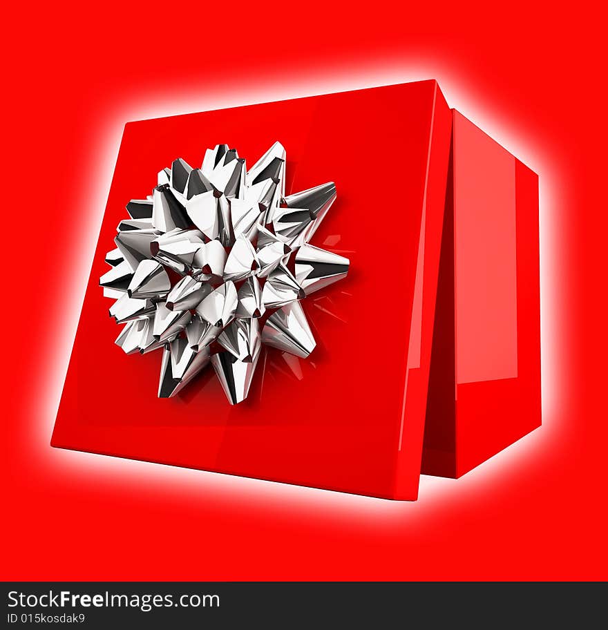 Christmas or birthday present isolated include  clipping path. Christmas or birthday present isolated include  clipping path