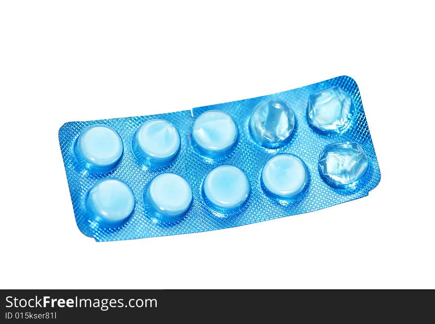 Medicine packed in blue strip