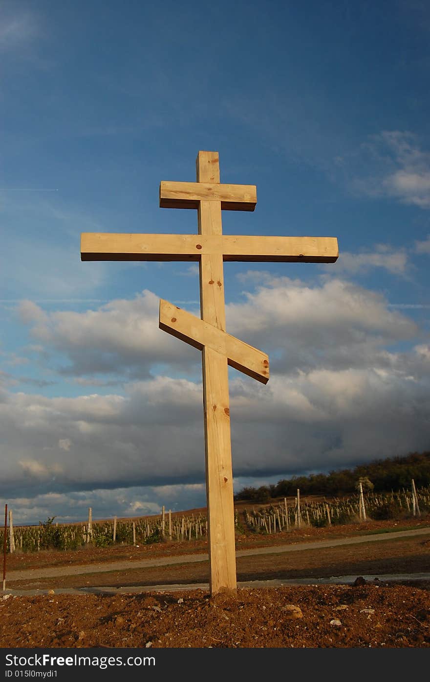 Cross in memory of Crimean War near Alma river. Crimea,Ukraine. Cross in memory of Crimean War near Alma river. Crimea,Ukraine