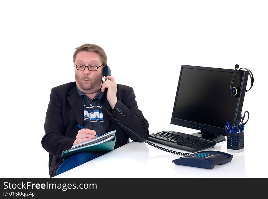 Businessman on desk