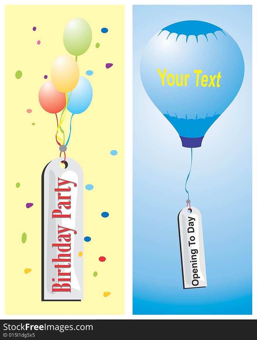 Banner & balloon for birthday party, promotion, etc. Banner & balloon for birthday party, promotion, etc