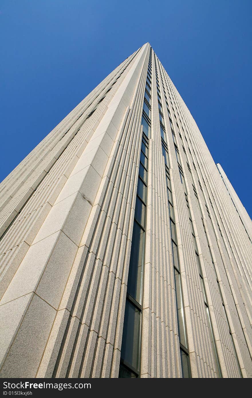 Modern skyscrapers at wide angle