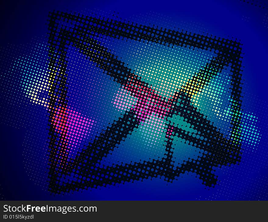 Abstract email graphic illustration with  world map and cursor at the background. Abstract email graphic illustration with  world map and cursor at the background