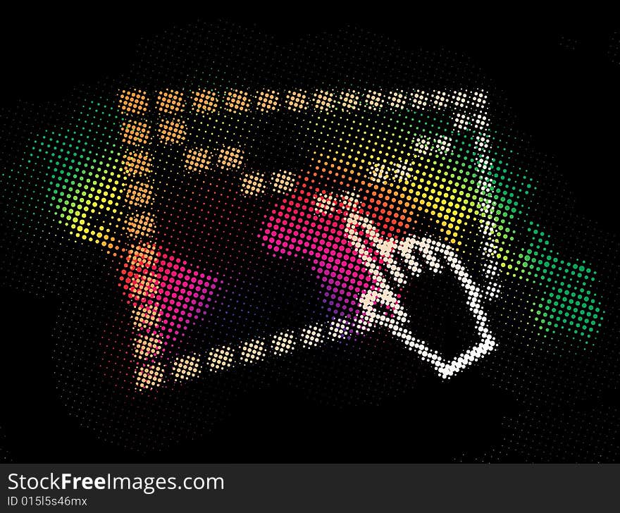 Abstract email graphic illustration with  world map and cursor at the background. Abstract email graphic illustration with  world map and cursor at the background