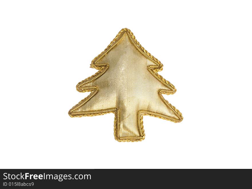 Gold fir-tree for christmas and celebration