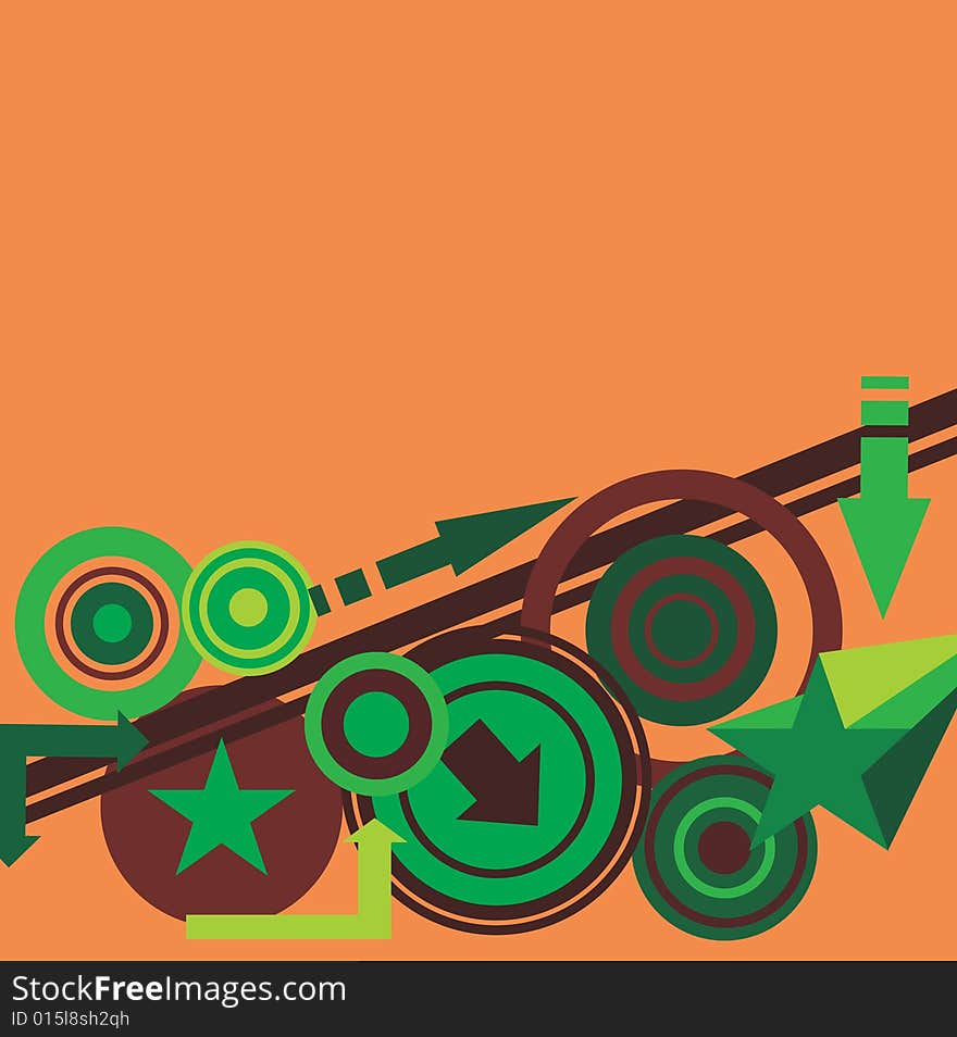 The abstract image.Vector illustration