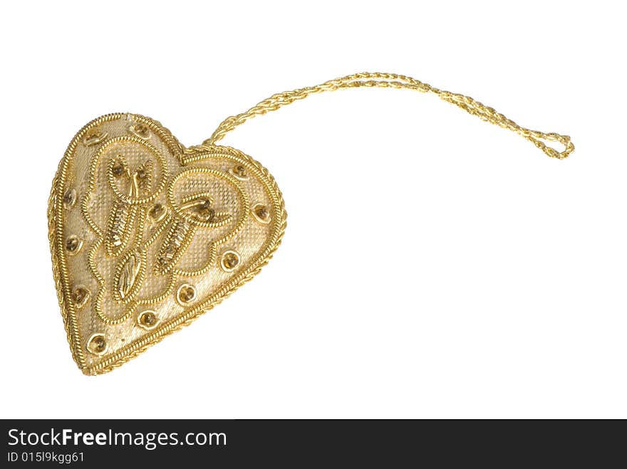 Gold heart for valentin day