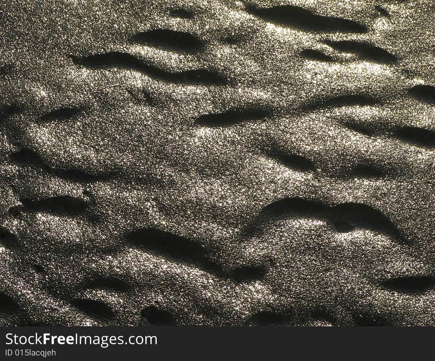 Surface of ice in  winter sunny day,  close up