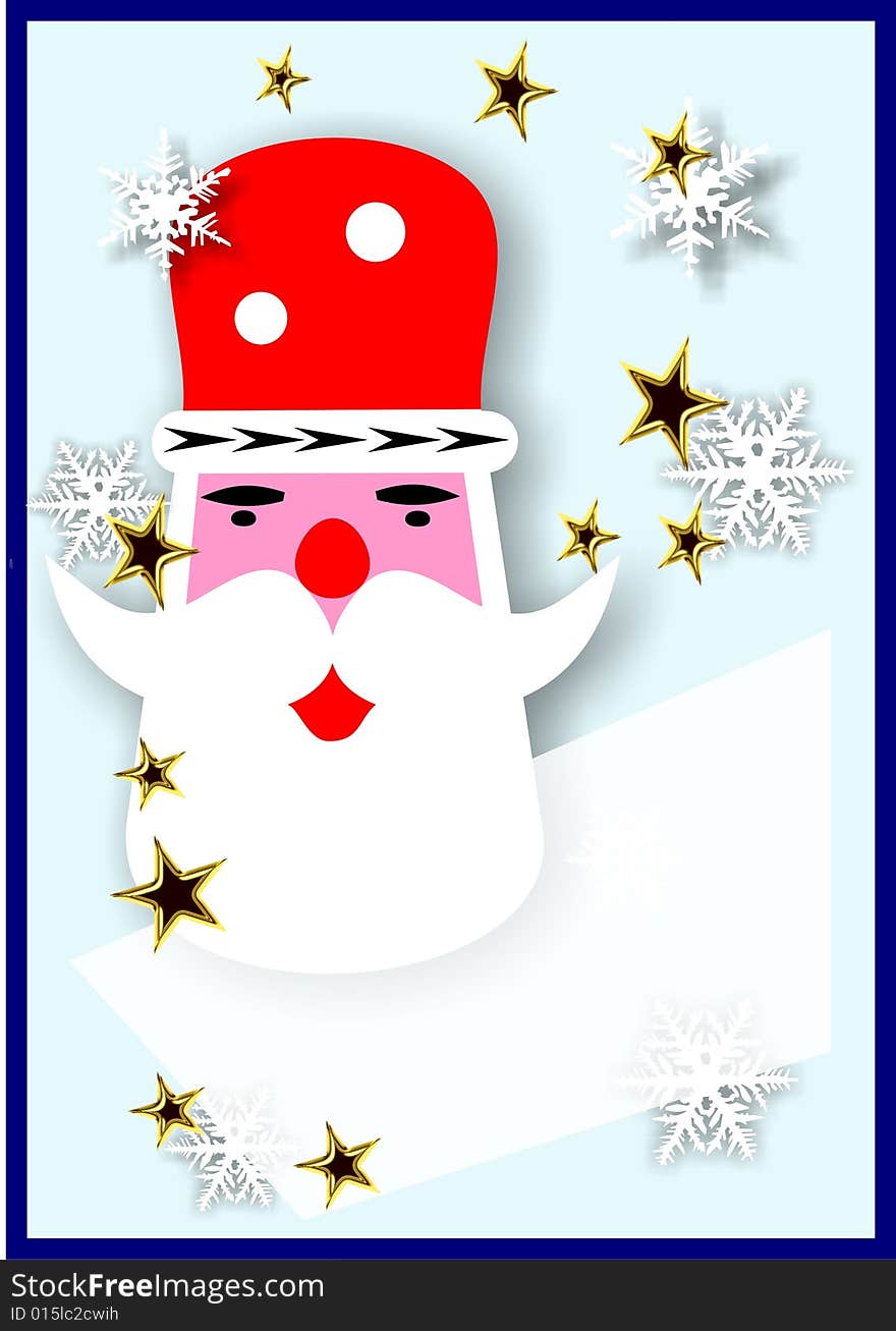 Snowman, a illustration for a card or poster, puit your own text on it