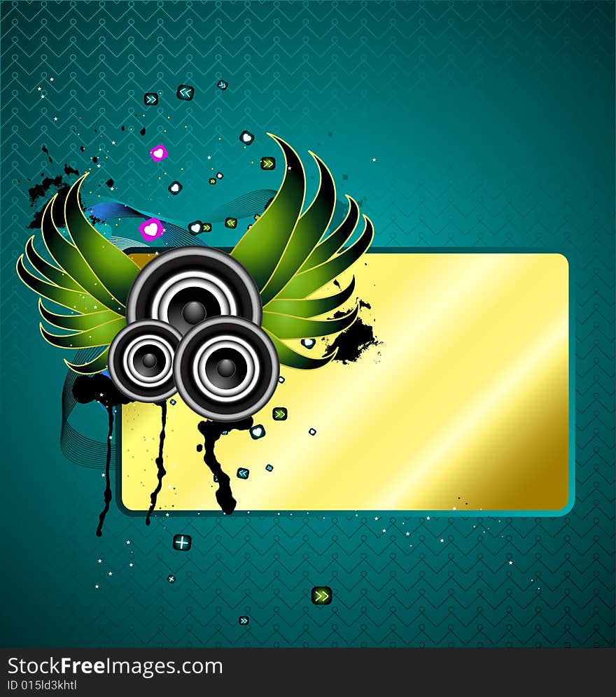 Musical banner vector abstract design