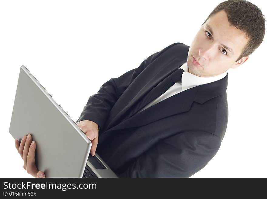 Young Businessman With Notebook