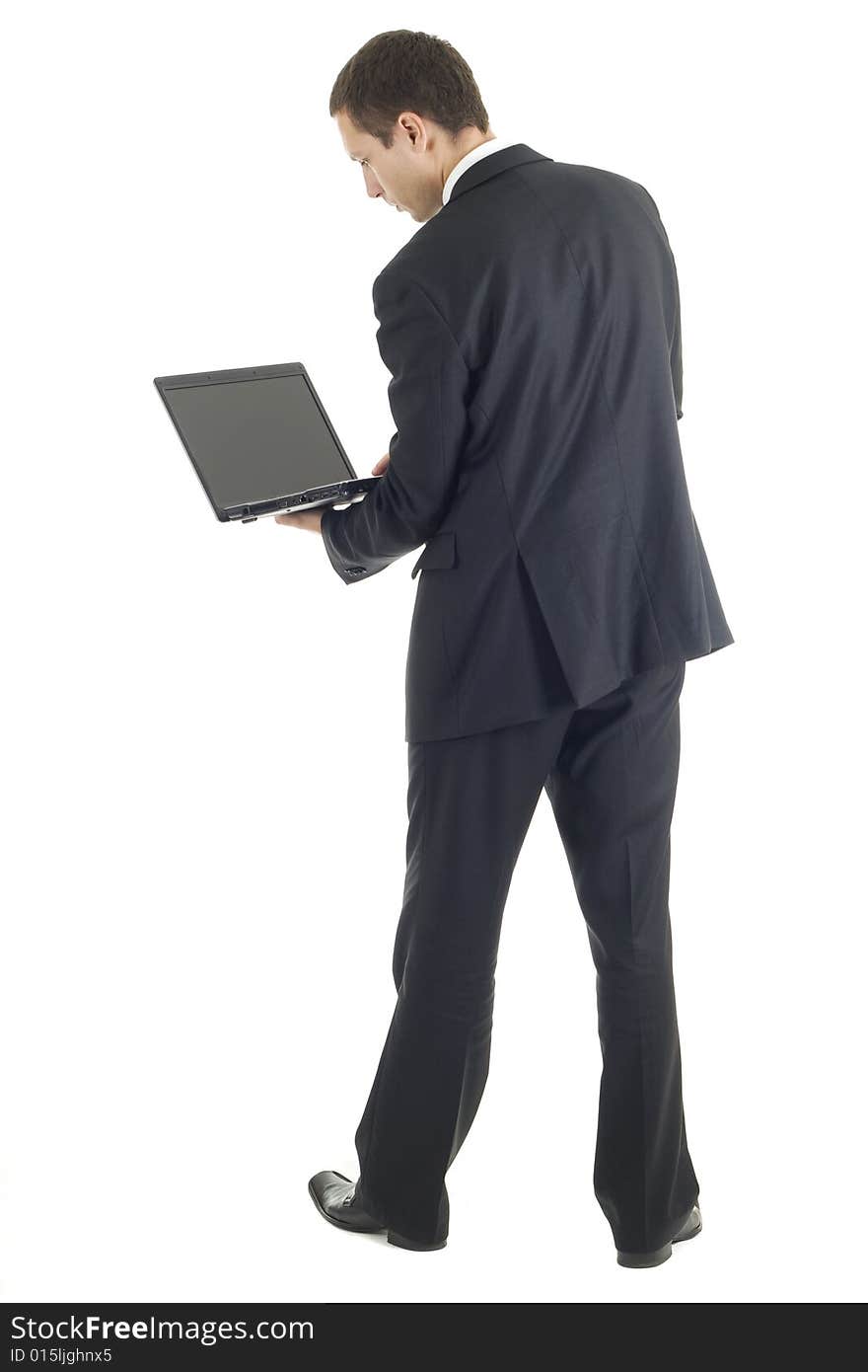 Young businessman with notebook