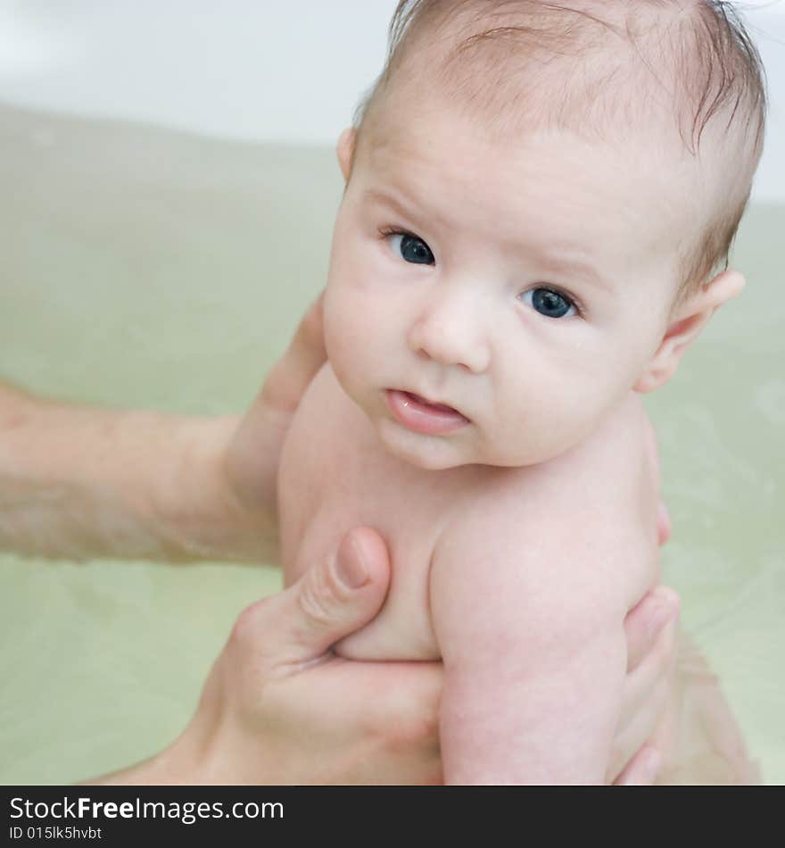 Baby In A Bath