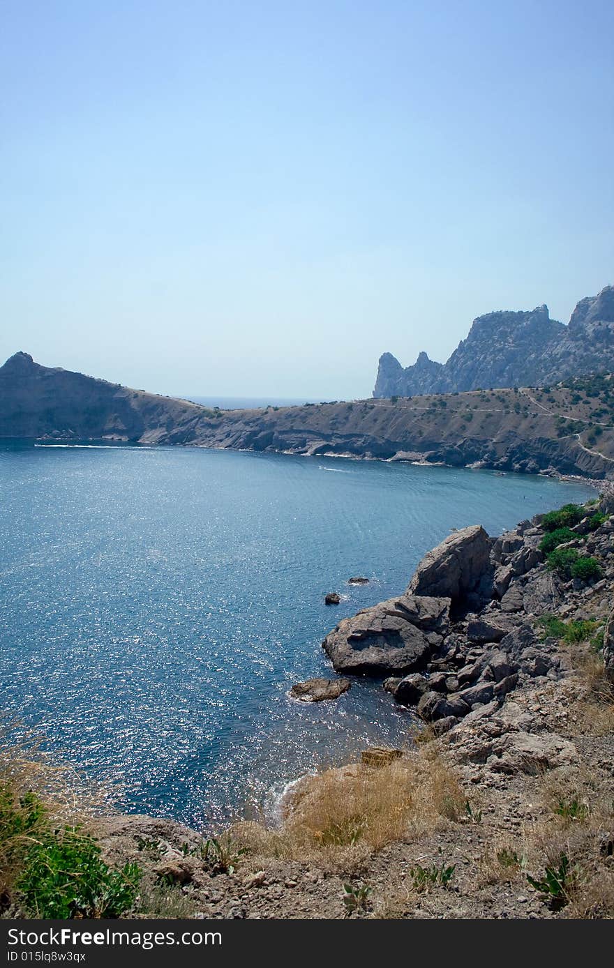 Mountains, Sky, Sea.