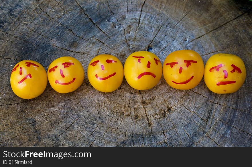 Yellow Plums Like Emoticons