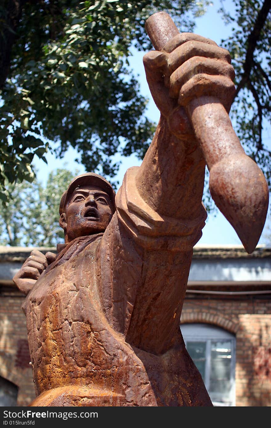 Workers image of the sculptures