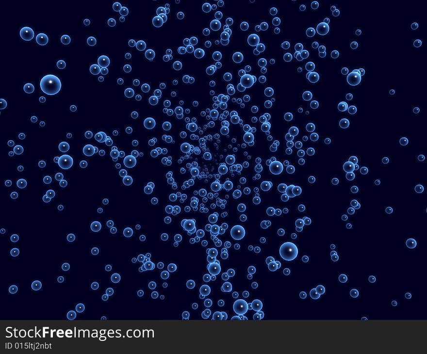 Lots of underwater bubbles in black background