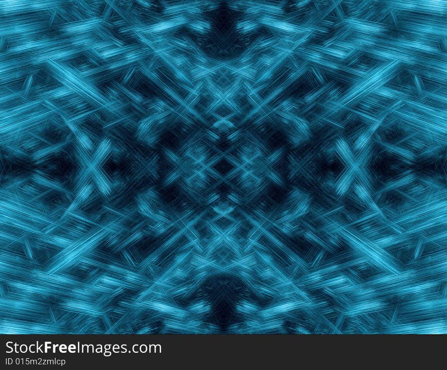 Lots of blue mirrored particles in black background