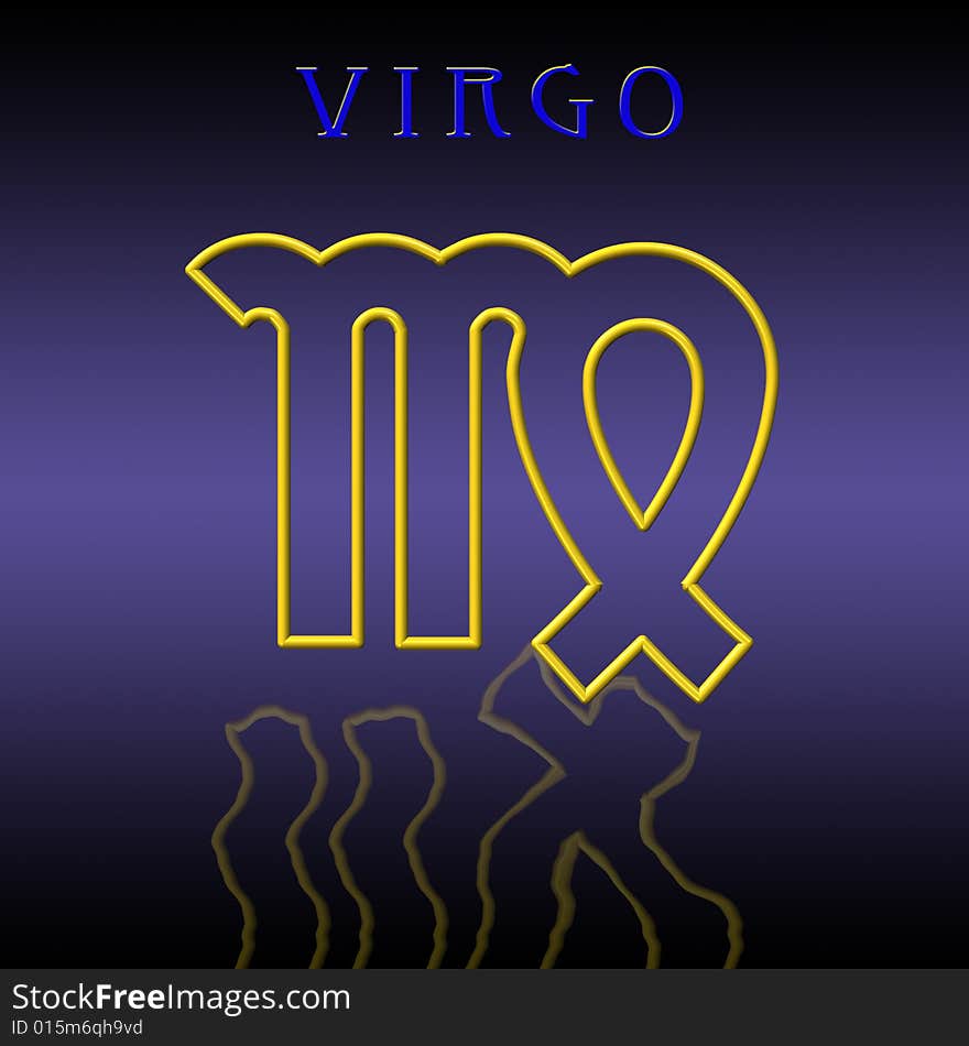 Illustration of virgo zodiac sign. Illustration of virgo zodiac sign