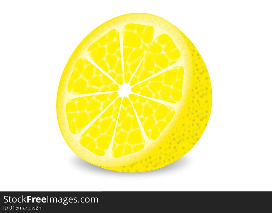 Lemon. A vector illustration. Isolated on a white background. Additional format: AI