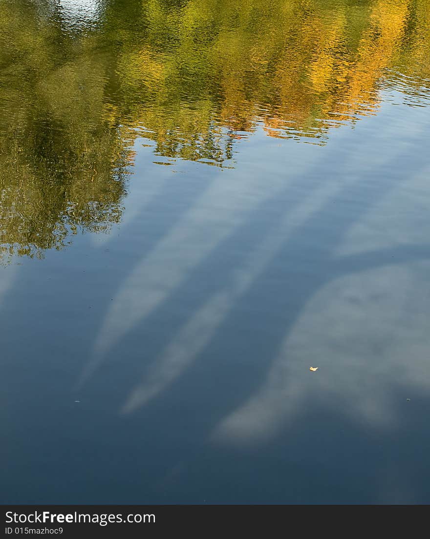 Silhouettes on water