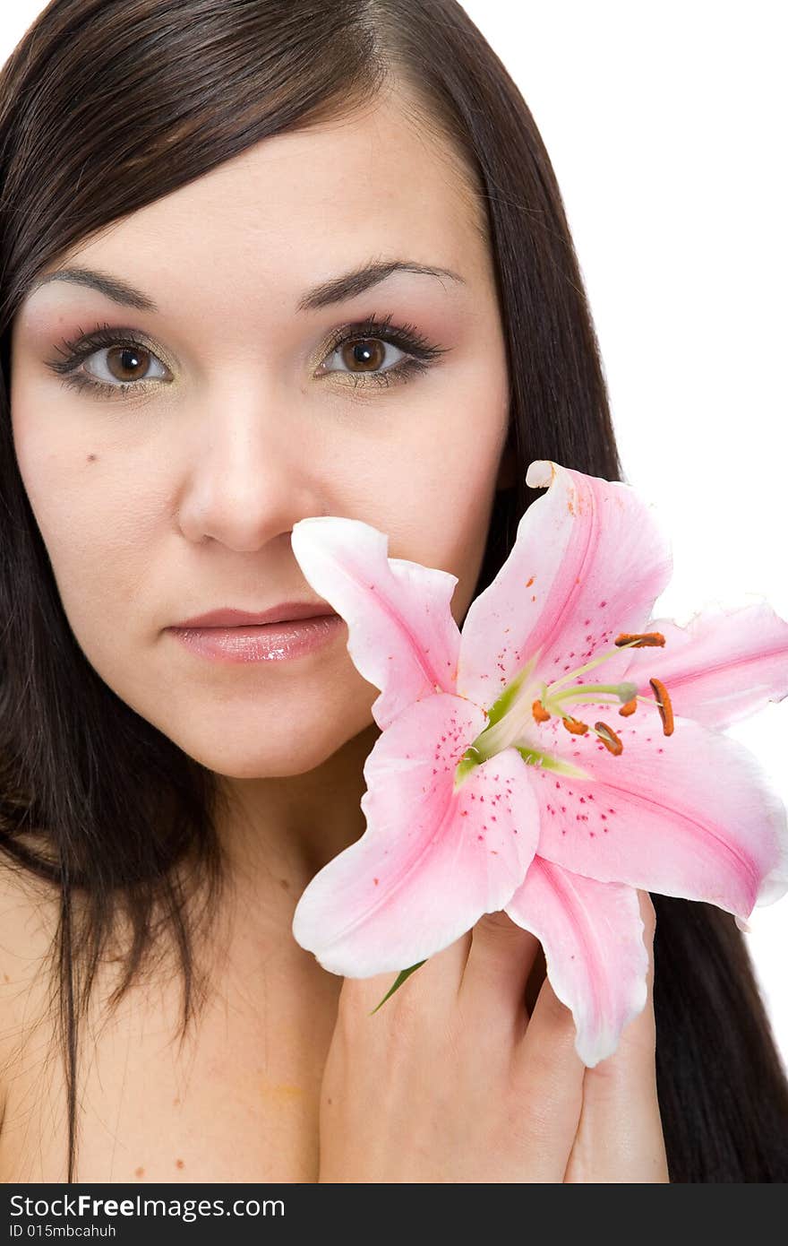 Woman with flower