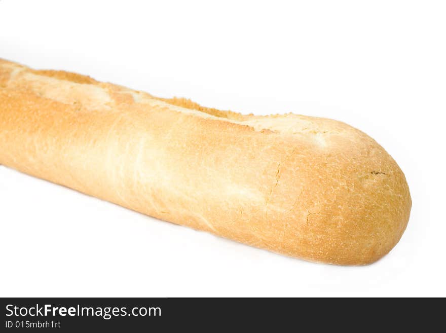 Baguette bread isolated on white background