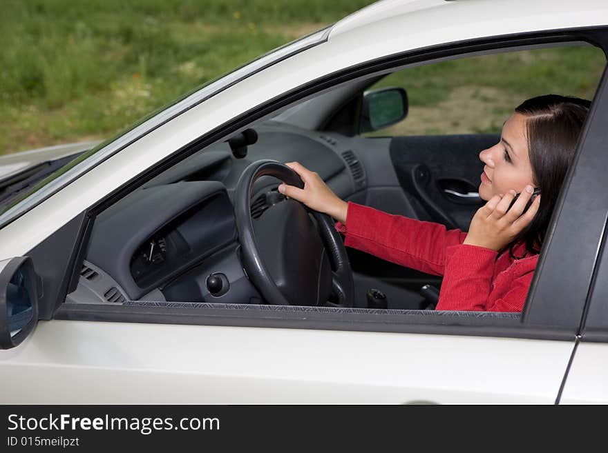 Woman In Car