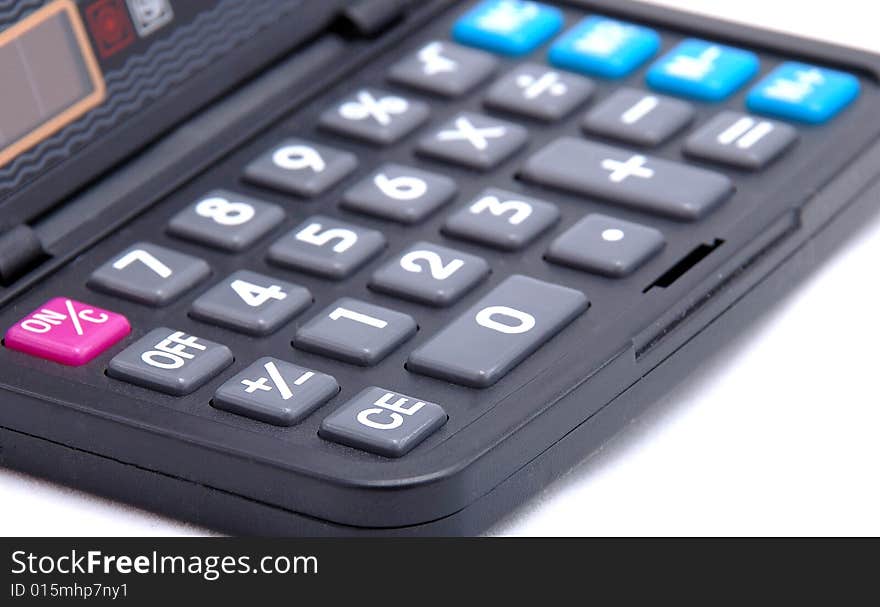 Keyboard of the business  calculator. Keyboard of the business  calculator