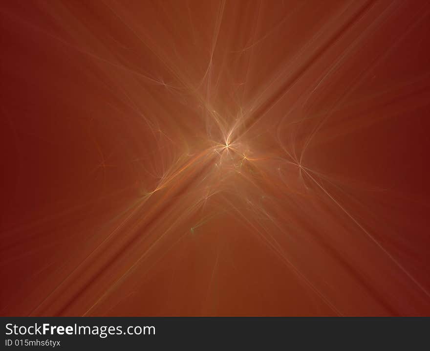 A fractal illustration of a cross shaped star. A fractal illustration of a cross shaped star