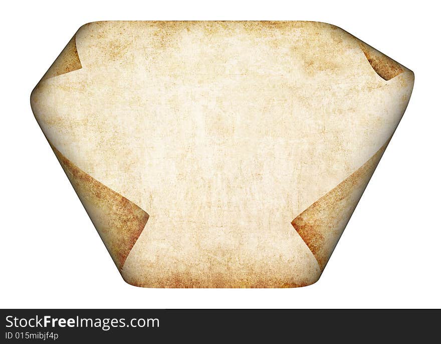 Old Parchment Background 	
with corners folded