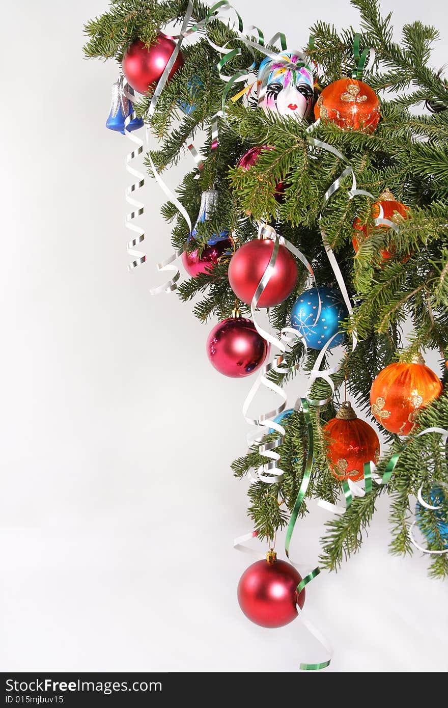 Colorful ornament hanging on Christmas tree. Colorful ornament hanging on Christmas tree