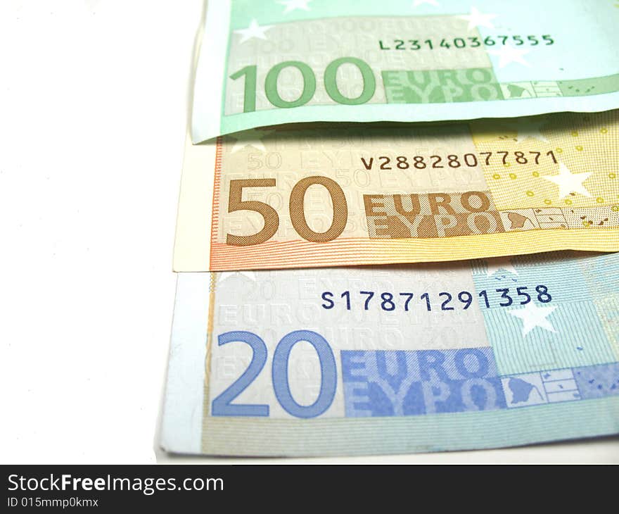 Part Of Euro Banknotes