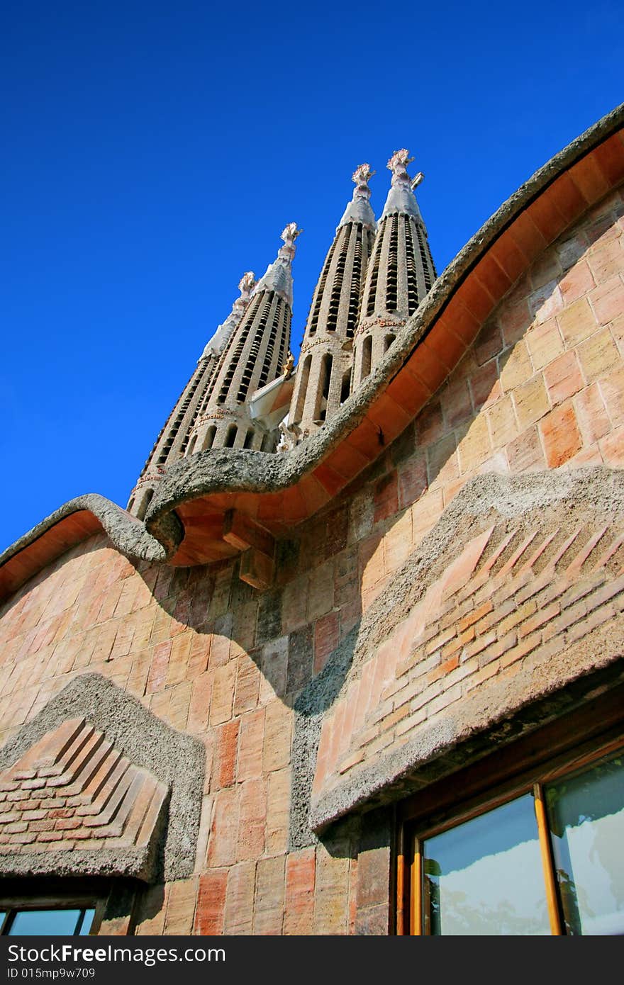 Detail of the temple of the Sagrada Familia