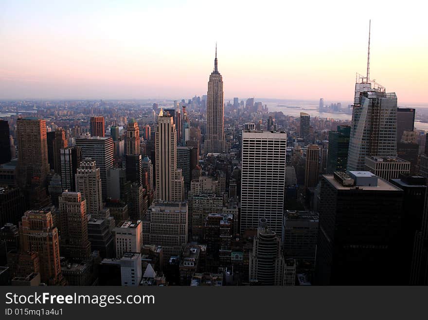 A view from the top of Rockefeller center. A view from the top of Rockefeller center