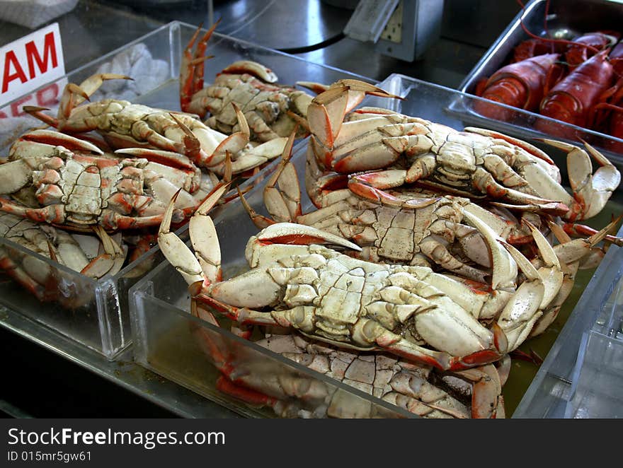 Fresh crabs at fisherman s market