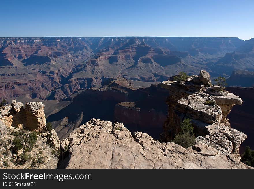 Grand Canyon at summer with sun light