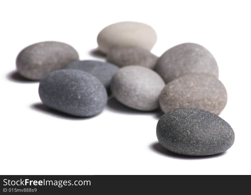 Group of Stones on White