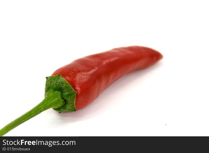 Red chili pepper - isolated on the white background.