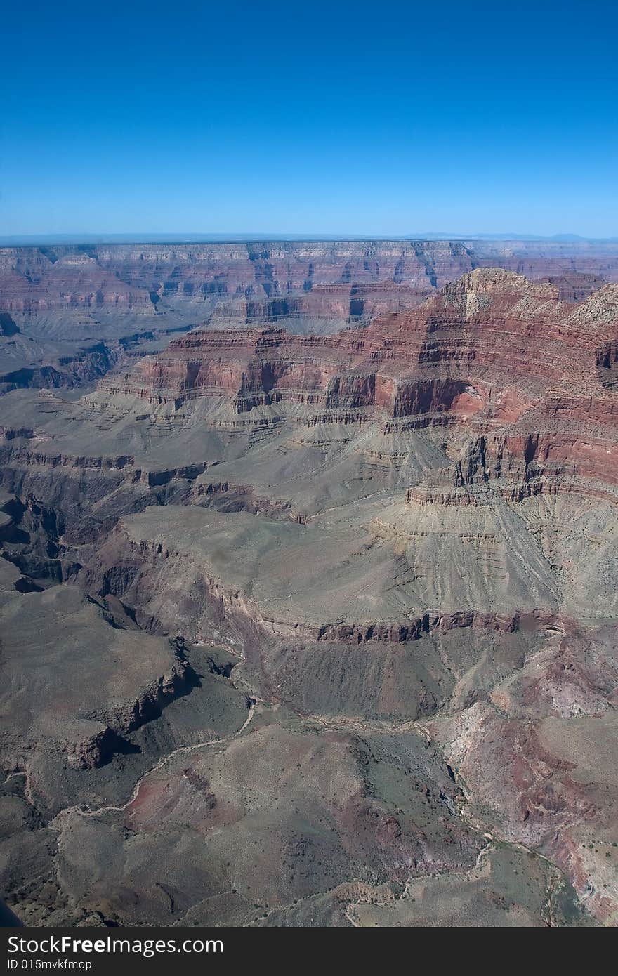 Helicopter view to north part of Grand Canyon. Helicopter view to north part of Grand Canyon