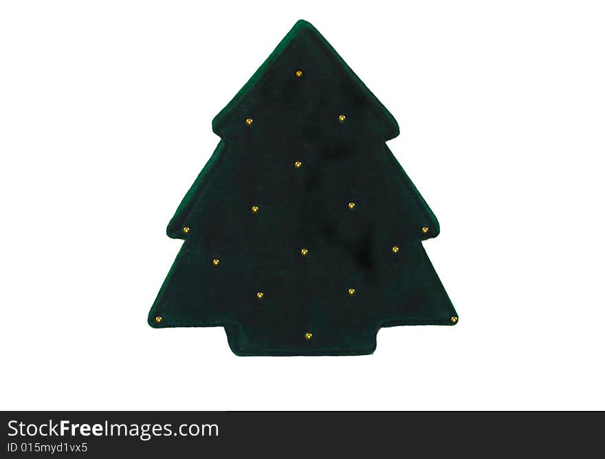 A felt covered Christmas Tree gift box