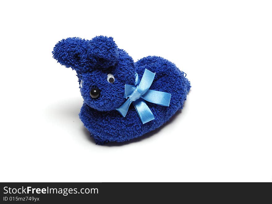 One blue rabbit