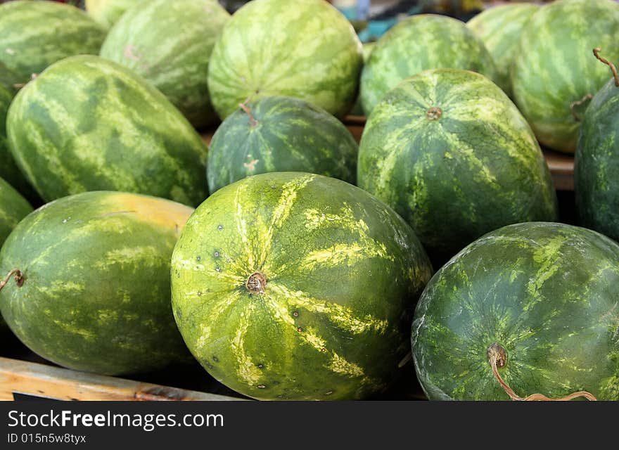 Watermelon at a road side market