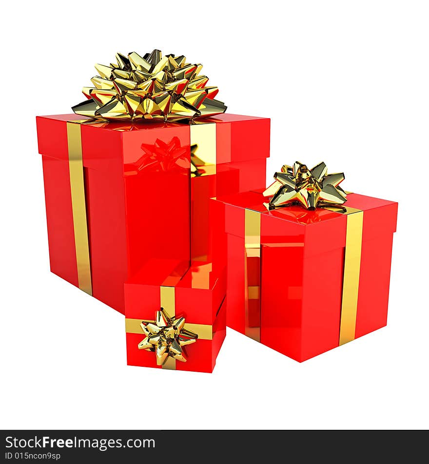 Christmas or birthday present isolated +Include  clipping path. Christmas or birthday present isolated +Include  clipping path.