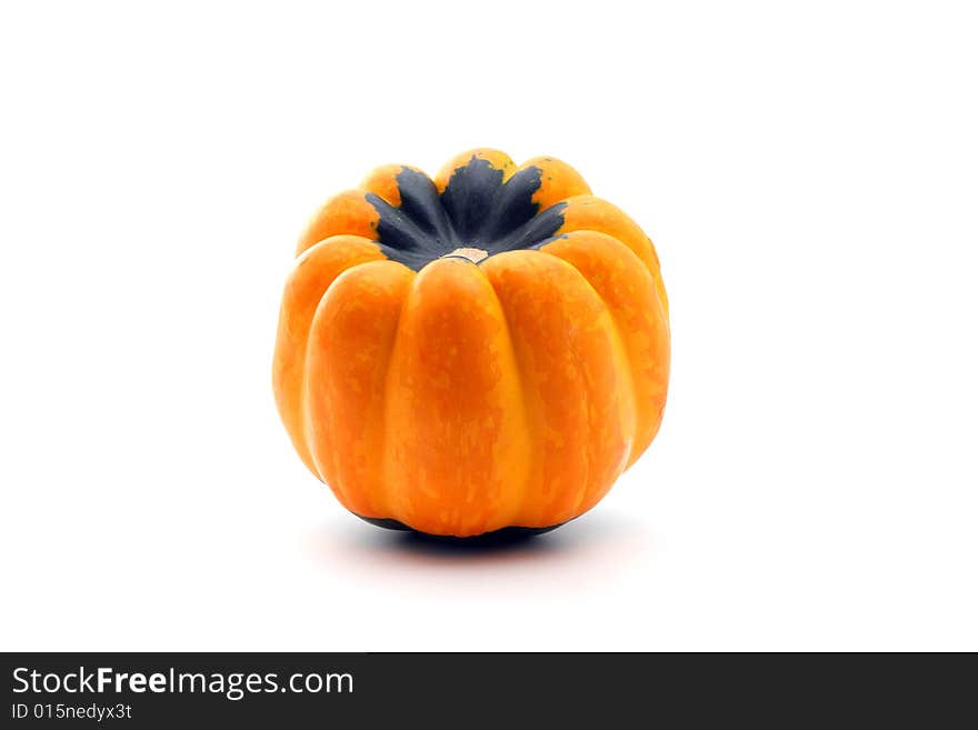 Orange squash isolated on white