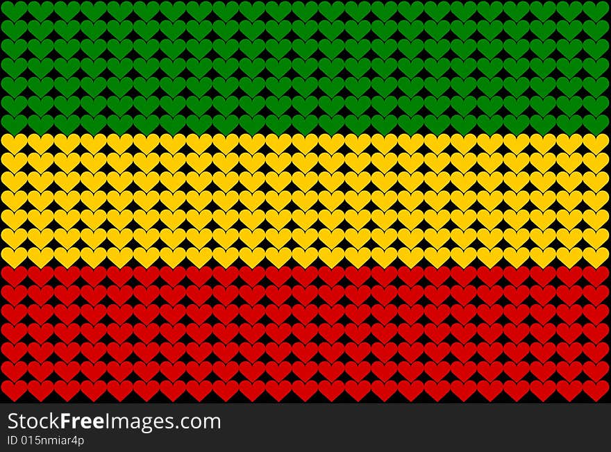 Ethiopia Heart Flag